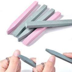 Exfoliation Tool Nail Tools Nail Polishing Rods Nail Quartz Grinding Rod Tools Description: 100% Brand New and high quality. 1.Convenient for use,premium quality. 2.Handy tool for nail art. 3.Buffer and Shape up uneven nail surface. 4.Can be used before applying nail polish or nail treatments. Features: Material:quartz Color:pink,blackish green Size:0.7*10cm (1 inch = 25.4mm or 1mm = 0.0393 inch) Package Includes: 1PC Nail Quartz Grinding Rod Notice: 1. Please allow 2-3% error due to manual meas Nail Ridges, Pedicure Tips, Pro Nails, Stone Nail Art, Quartz Nail, Stone Bar, Cuticle Remover, Sanding Block, Professional Nail Art