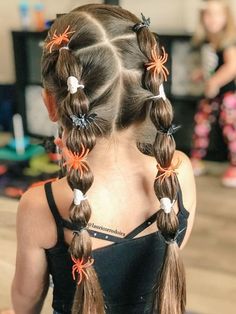 Wacky Hair Day Ideas Halloween, Kids Crazy Hair Day Ideas Halloween, Fun Hair Day Schools, Halloween Wacky Hair Day, Toddler Hairstyles Girl Halloween, Fall Hairdos Long Hair, Hair Styles For Halloween Easy, Spooky Crazy Hair Day