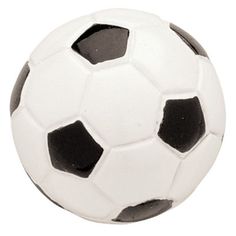 a white and black soccer ball on a white background