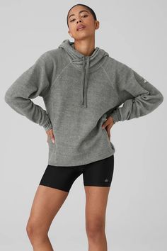 Triumph Hoodie - Grey Triblend | Alo Yoga Alo Yoga, Grey Hoodie, Both Sides, Yoga, Grey, How To Wear