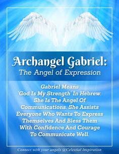 the angel of expression poster with an image of two white doves on blue background