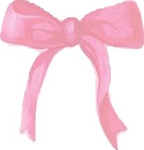 a drawing of a pink bow on a white background