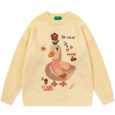 Duck Sweater, Cute Duck, Yellow Sweater