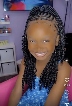 Hairstyles For 9 Year Girl Black Braids, Back To School Hair Styles Black Kids, Ten Year Old Hairstyles, Protective Styles For Black Girls Kids, Braids For 9 Yrs Old, Braided Back To School Hairstyles For Black Teens, Braids For 11 Year Girl, Braids For Girls Hair Black, Braided Hairstyles For Black Girls Kids