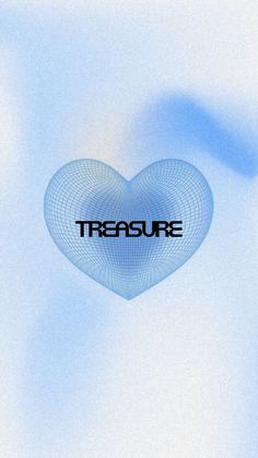 a heart shaped object with the word treasure in it's center and an abstract background