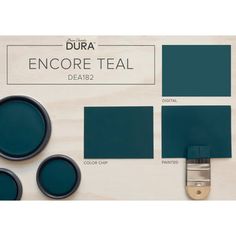 the teal color scheme for dura's encore teal paint