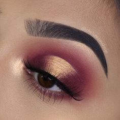 Burgundy Eye Makeup, Burgundy Makeup, Bright Eye Makeup, Fancy Makeup, Makeup Eye Looks, Asian Eye Makeup, No Makeup, Eyeliner Tutorial