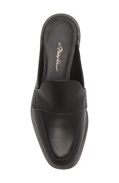 This loafer-style mule in smooth leather is a modern essential for casual and office looks. Leather upper, lining and sole Imported Leather Closed Toe Slip-ons For Business Casual, Workwear Almond Toe Slip-ons With Leather Footbed, Workwear Slip-ons With Leather Footbed And Almond Toe, Modern Formal Slip-ons With Leather Lining, Luxury Slip-on Mules For Work, Leather Slip-on Shoes With Branded Insole For Work, Branded Insole Leather Slip-on Shoes For Work, Office Slip-on Leather Shoes With Leather Lining, Slip-on Leather Sole Oxfords For Work