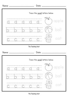 two worksheets with the same letter and numbers for children to practice their handwriting