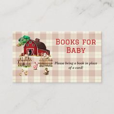 a book for baby banner with farm animals