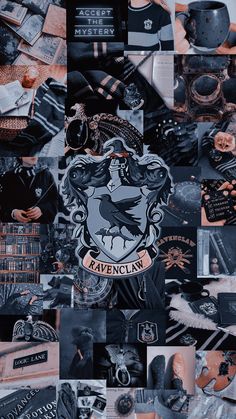 a collage of many different pictures with the words ravenclaw on them and images of people