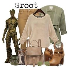 an image of a woman's clothing and accessories on display with the caption, groot