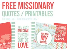 free printables for the missionary quotes / bibles - includes posters, cards, and envelopes