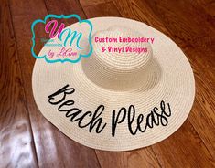 Beach Please Embroidered  floppy Beach Hat, Personalized Straw Hat, Sun hat, Floppy hat, Beach Hat, Straw floppy Beach Hat, Cruise Hat Fun Brimmed Beach Hat, Fun Brimmed Hats For Beach Season, Fun Flat Brim Sun Hat For Beach, Fun Flat Brim Sun Hat For The Beach, Fun Flat Brim Bucket Hat For The Beach, Fun Wide Brim Hats For Vacation, Summer Beach Sun Hat With Embroidery, Vacation Cap Straw Hat For Beach Season, Summer Embroidered Sun Hat For Beach