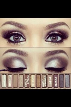 naked 1 palette look Wedding Hairstyles And Makeup, Beauty Make-up, How To Apply Eyeshadow