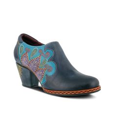 L'Artiste-Zami Bootie Brighten up outfits in the Zami bootie from L'Artiste by Spring Step. These ankle boots feature eye-catching colors and a smooth leather finish to complement jeans or skirts. Click here for Boot Measuring Guide. Blue Leather Boots For Fall, Blue Casual Leather Heeled Boots, Blue Boots With Stacked Heel For Fall, Blue Leather Casual Heeled Boots, L'artiste By Spring Step, Hippie Boots, Elf Shoes, Bridal Wedding Shoes, Brand Name Shoes