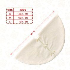 the size and width of a baby's diaper with measurements for each side