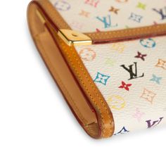 The Louis Vuitton Multicolore Wallet is a dream for any vintage LV lover. The wallet comes in the limited-edition Murakami Multicolore White monogram print recognisable anywhere. A great piece to add to your collection! SPL Exterior Multicolore Monogram Canvas - White (by Murakami) Gold toned hardware Vachetta leather lining Button closure Very good vintage condition – darkening to Vachetta which is usual for this particular leather, rubbing to vachetta trim in certain areas also Interior Beige leather lining Two large slip pockets One envelope pocket with button closure Four card slots Louis Vuitton embossed logo Good vintage condition – dent from button, green colouring to inside pocket, some dark rubbing throughout Sold with box and dustbag SPL Height: 11cm Width: 19cm Depth: 3cm Envelope Pocket, Monogram Prints, Dior Shoes, Timeless Handbag, Diaper Backpack, Luxe Fashion, Exclusive Bag, Casual Backpack, Embossed Logo