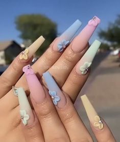 Baddies Nails, Quinceanera Nails, Acrylic Nails Nude, Nails Design With Rhinestones, Stiletto Nails Designs, Cute Acrylic Nail Designs, Long Acrylic Nails Coffin, Bling Acrylic Nails