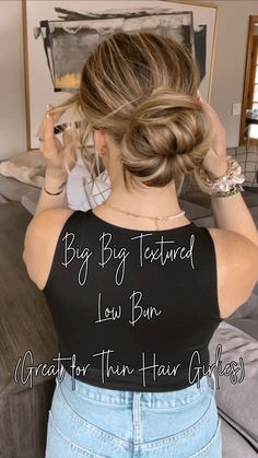 Natalie Palmer | It’s an illusion! This bun makes it look like you have 3 times as much hair as you really do! -Comment SHOP for direct links to be sent to... | Instagram Updo For Work Medium Hair, Work Updo, Buns Hairstyles, Diy Hair Hacks, Easy Updos For Medium Hair, Heatless Hairstyles