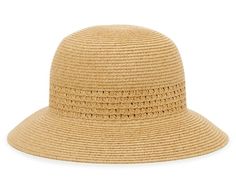 Kelly & Katie Straw Lace Bucket Hat - Free Shipping | DSW Adjustable Packable Bucket Hat For Spring, Trendy Brown Bucket Hat For Spring, Trendy Beige Cloche Hat For Summer, Casual Spring Travel Cloche Hat, Trendy Packable Hat With Short Brim, Packable Spring Bucket Straw Hat, Spring Travel Cloche Hat With Curved Brim, Trendy Spring Travel Bucket Hat, Spring Brown Brimmed Bucket Hat