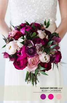 a woman holding a bouquet of flowers on her wedding day, with the caption'100 layer cake '