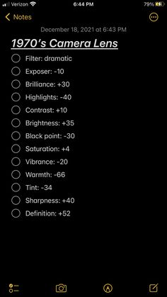 the camera lens settings are displayed in this screenshote screener, which shows how to