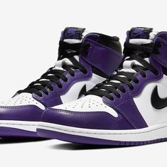 Nike Air Jordan 1 High Court Purple 6.5y, 8 Women Purple High-top Jordan Shoes With Rubber Sole, Court Purple Jordans, Luxury Purple High-top Jordan Shoes, Jordan 1 High Court Purple, Jordan 1 Court Purple 2.0, Air Jordan 1 Court Purple, Nike Air Jordan 1 High, High Court, Shoes Nike Air