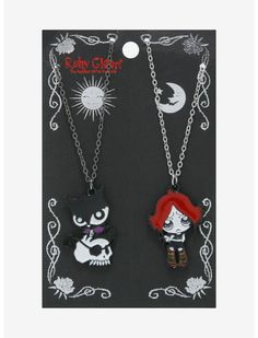 Ruby Gloom Doom Kitty Best Friend Necklace Set | Hot Topic Doom Kitty, Ruby Gloom, Fandom Jewelry, The Doom, Scary Drawings, Ty Plush, Lalaloopsy Dolls, Gifts For Gf, Best Friend Necklace