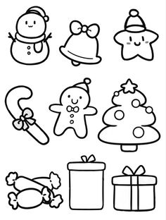 christmas coloring pages for kids to print out and color with their own holiday items, including presents