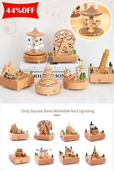 the wooden toys are on sale for $ 4 99 per piece, and it's only