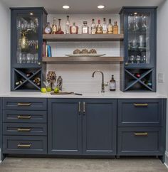 <AffiliateLink> 18 Elegant home bar  This Winter #home. Bar With Sink Ideas, Home Wine Bar, Kitchen Wet Bar, Green Kitchen Decor, Home Bar Areas, Home Bar Cabinet