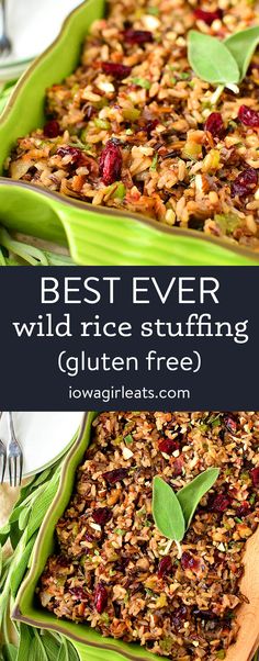 the best ever wild rice stuffing is gluten - free and so easy to make