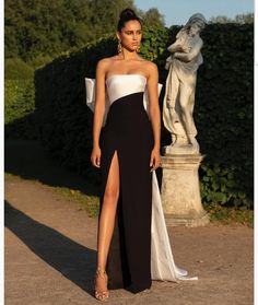 Couture Evening Dress, Formal Ball Gown, Strapless Evening Dress, Looks Party, فستان سهرة, Black And White Dress, Gala Dresses, Evening Dresses Elegant, Black N White Dress