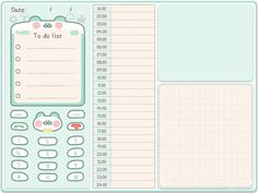 a calculator with a notepad attached to the front and back side, in pastel blue