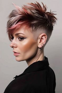 Womens Short Hair Styles 2020, Nice Hairstyle, Funky Short Hair, Cute Short Haircuts, Short Hair Pixie Cuts, Super Short Hair, Edgy Short Hair, Wild Hair, Slick Hairstyles