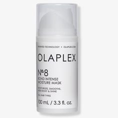 This Is A Brand New And Never Opened Or Used Olaplex No. 8 Bond Intense Moisture Damage Repair Hair Mask Treatment. Infused With Patented Olaplex Bond Building Technology, No.8 Bond Intense Moisture Mask Is A Highly Concentrated Reparative Mask That Adds Shine, Smoothness And Body While Providing Intense Moisture To Treat Damaged Hair. Hair So Visibly Healthy, You Can Skip The Styling. Benefits Concentrated Formula Absorbs Deeply To Treat Damage Doesn't Weight The Hair Down Contains Olaplex Pate Best Damaged Hair Products, Olaplex Mask, Olaplex Hair Mask, Olaplex No 8, Olaplex Products, Repair Hair Mask, Treat Damaged Hair, Obx Dr, Xmas Wishlist