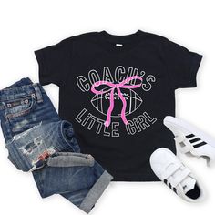 Grab this fun toddler tee for your sweet little girl or as a gift to your favorite coach's kid! We all want the coach to feel loved and nothing says it better than this. 💛Rabbit Skins Toddler Tee Brand Thank you again for supporting our woman owned, mama owned, coach's wife owned business. Football Coach Wife, Toddler Football, Coach Outfits, Football Girl, Coaches Wife, Football Baby Shower, Coach Shirts, Daughters Shirt