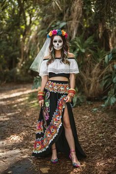 15 Enchanting Masquerade Outfit Ideas That'll Make You the Belle of the Ball 13 Cheap Masquerade Mask For Halloween Costume, Mascarade Costume Halloween Masquerade, Mardi Gras Costume Masquerade Mask, Catrina Outfit Costume Ideas, Katrina Van Tassel Costume, White Masquerade Party, Black And White Masquerade Party, Mascarade Party Outfit Dresses