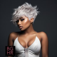 Embrace Your Crown: Celebrating Black Hair and Identity – Black Girls Hair Rocks Grey Ponytail, Black Girls Hair, Messy Pixie Haircut, Short Relaxed Hairstyles, Black Hair Updo Hairstyles, Short Shaved Hairstyles, Half Shaved Hair, Short Hair Images, Messy Pixie