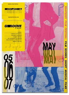 a poster with the words groove and an image of a woman in pink