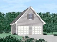 this is an artist's rendering of a two car garage