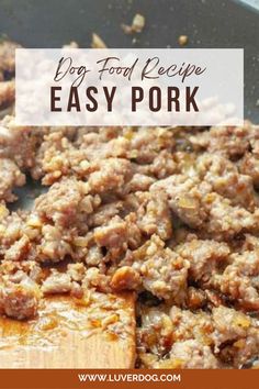 Easy Pork Dog Food Recipe Crockpot Dog Food Recipes Pork, Homemade Pork Dog Food Recipes, Homemade Dog Food With Pork, Ground Pork Dog Food Recipes, Pork Dog Food Recipes, Homemade Dog Food Grain Free, Homemade Dog Food Vet Approved, Crockpot Pork Roast