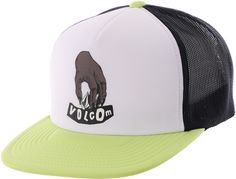 Volcom High Ten Cheese Trucker Hat - limeade Green Trucker Hat For Spring Outdoor, Green Flat Bill Trucker Hat For Summer, Spring Green Trucker Hat For Outdoor, Summer Green Flat Bill Trucker Hat, Green Flat Brim Trucker Hat For Summer, Green Summer Trucker Hat With Flat Brim, Green Flat Brim Trucker Hat For Beach, Green Flat Bill Trucker Hat For Beach, Trucker Hats