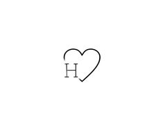 a heart with the letter h inside it