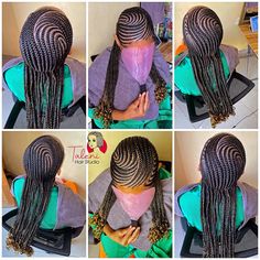 Stitched Cornrows, Freestyle Braids, Single Braids Hairstyles, Cornrows Hairstyles, Feed In Braids Hairstyles, Braids Styles, Single Braids, African Hair Braiding Styles, African Fashion Designers