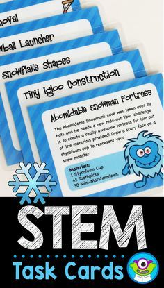 Stem Task Cards, Process Poster, Christmas Stem Activities, Beaver Scouts, Winter Stem Activities, Winter Stem, Stream Ideas, Stem Activities For Kids, Stem Elementary