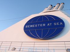 there is a sign that says semester at sea