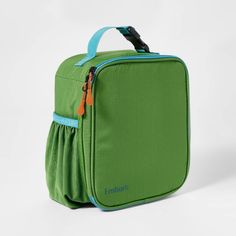 Bring your lunch or snack with you no matter where your adventures take you with this Flip-Down Square Lunch Bag from Embark™. Made from recycled polyester in green, this square lunch bag features a zippered main compartment plus an interior mesh pocket and an exterior water bottle pocket. Great for helping you keep food fresh for longer, it also has a top handle with a buckle closure that allows you to easily attach it to your backpack or hiking pack. Embark™: Find wonder as you wander. Functional Green Bags For Outdoor Activities, Durable Functional Green Bags, Durable Functional Green Bag, Durable Green Bag For Outdoor, Durable Green Travel Bags, Practical Green Rectangular Lunch Bag, Rectangular Lunch Box With Zipper For Outdoor, Functional Nylon Lunch Bag For Daily Use, Back To School Lunch Box With Zipper Closure