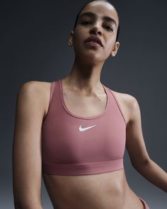 Nike Swoosh Medium Support Women's Padded Sports Bra. Nike.com Sports Bra Nike, Bra Sewing, Bra Nike, Training Workouts, Dance Classes, Padded Sports Bra, Comfy Pants, Nike Swoosh, Nike Just Do It